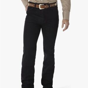 Wrangler Cowboy Cut 938 Black Slim Fit Heavyweight Stretch Denim Jeans Men 32x34